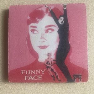 Audrey Hepburn Funny Face Cushioned Drink Coaster